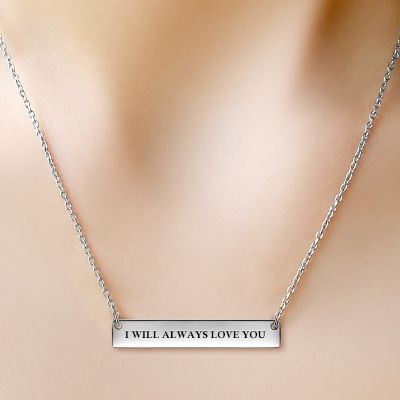 Classic Silver Bar Necklace