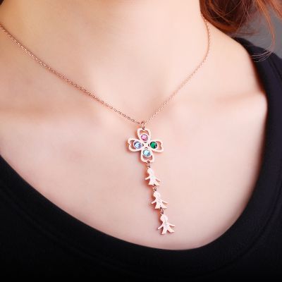 Family Birthstone Necklace