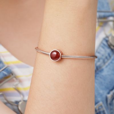 Red Natural Agate Charm