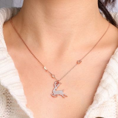 Elk Necklace Sterling Silver