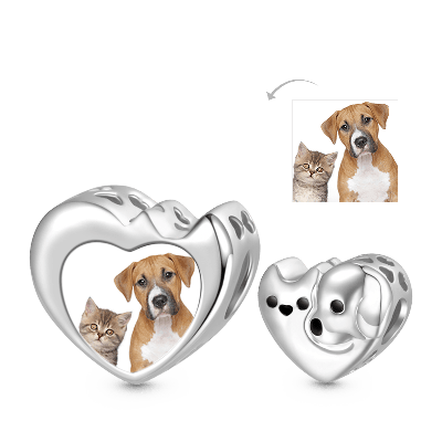 Pet Heart Photo Charm