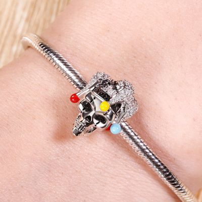Skull With Clown Hat Charm