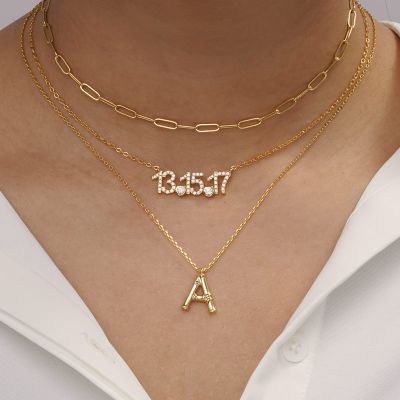 Bamboo Initial A Necklace