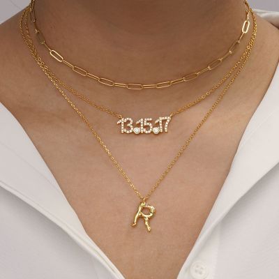 Bamboo Initial R Necklace