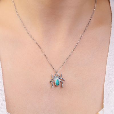 Turquoise Spider Necklace
