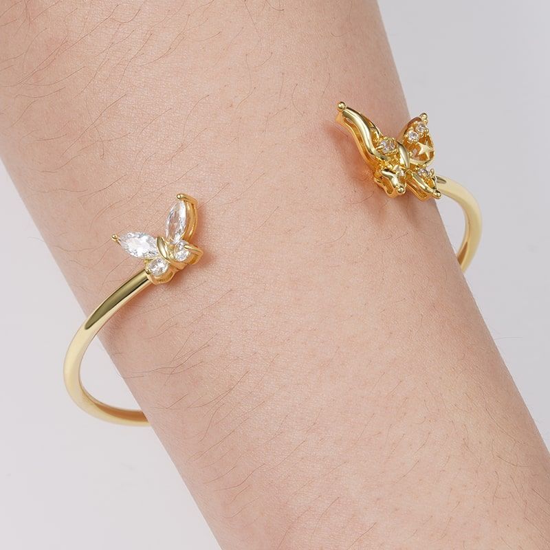 Gnoce Fashion Butterfly Cuff 18k Gold Plated Bracelet Gnoce