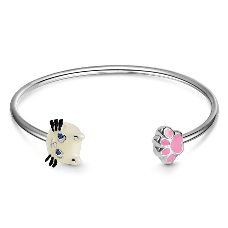 Kitty Paw Bangle Bracelet