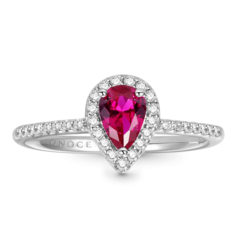 Fuxia Teardrop Promise Ring