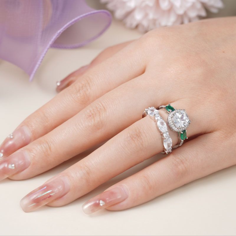 Square-cut Ring Set