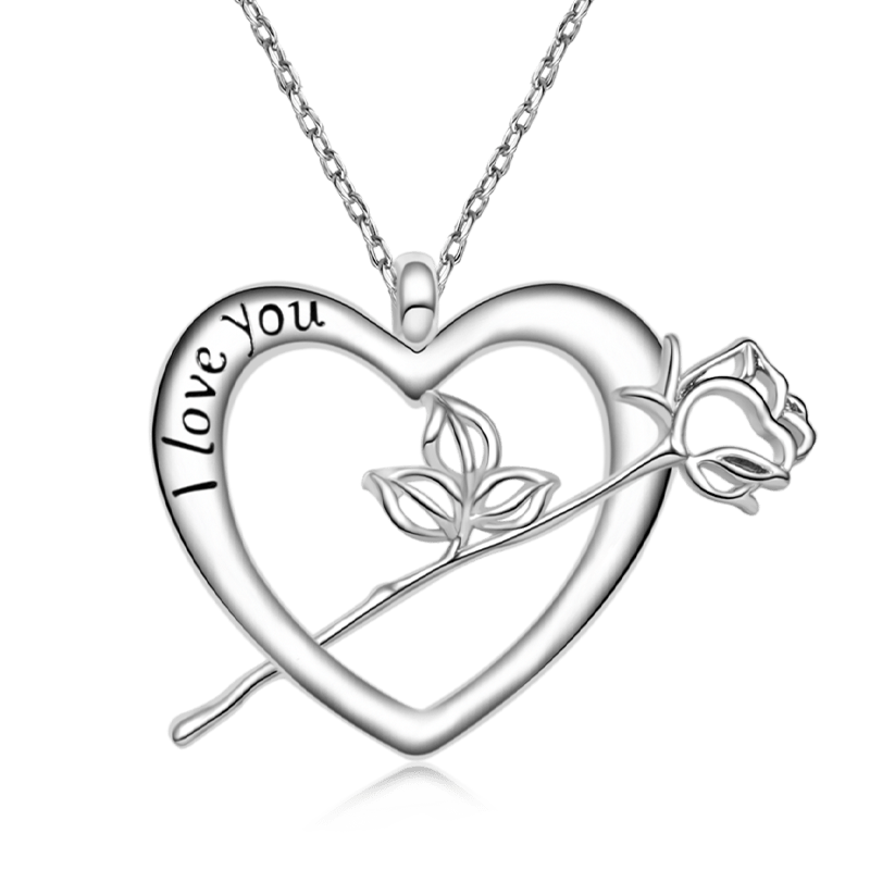 Rose Heart Necklace