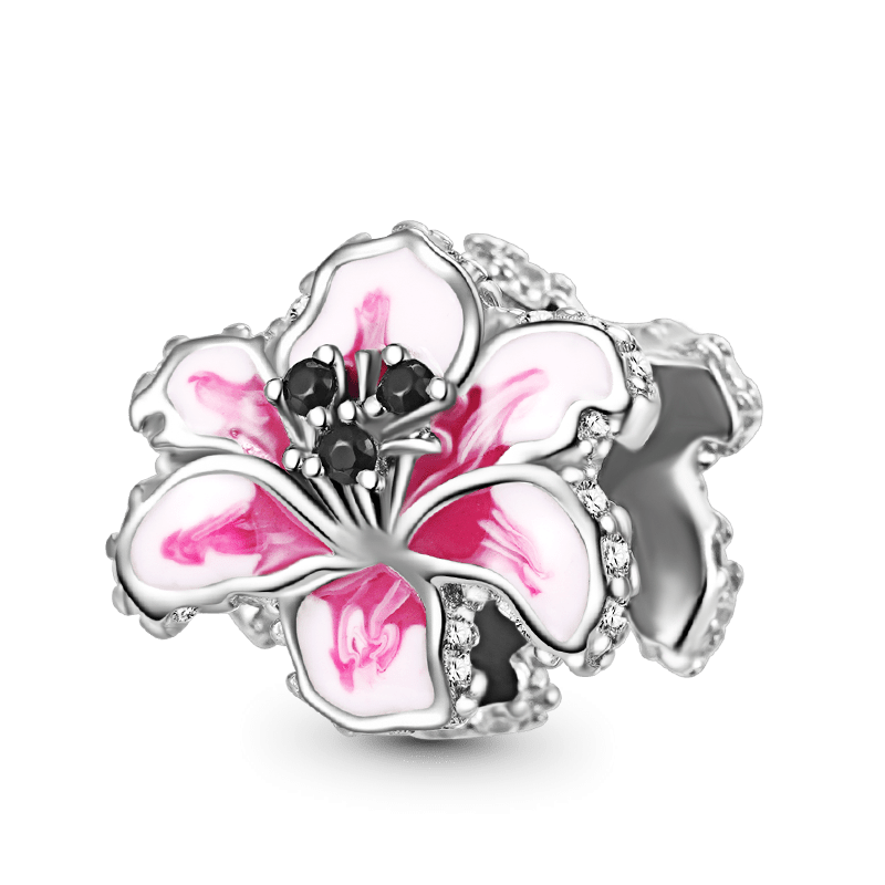 Gnoce Pink Lily Flower Charm