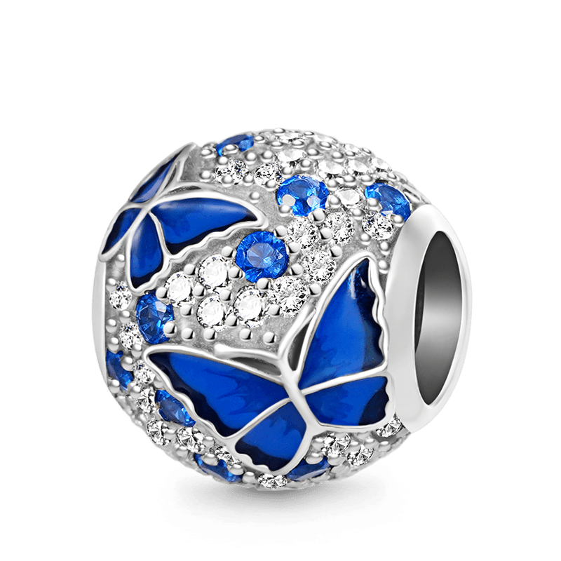 Blue butterfly charm clearance