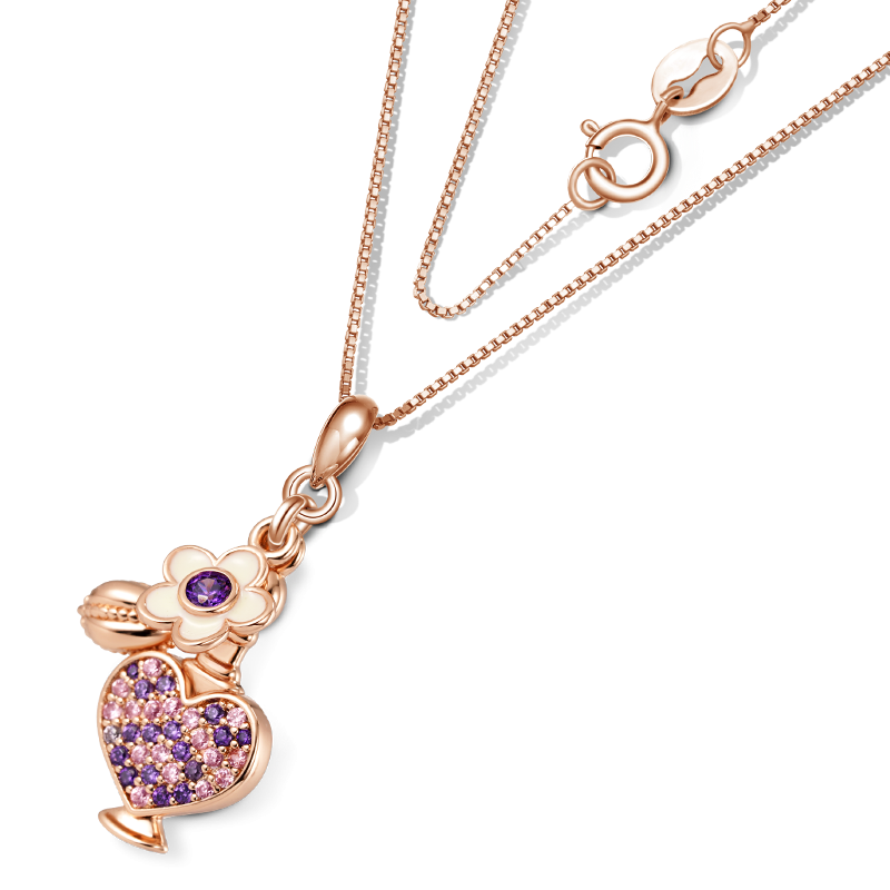Perfume Heart Bottle Necklace