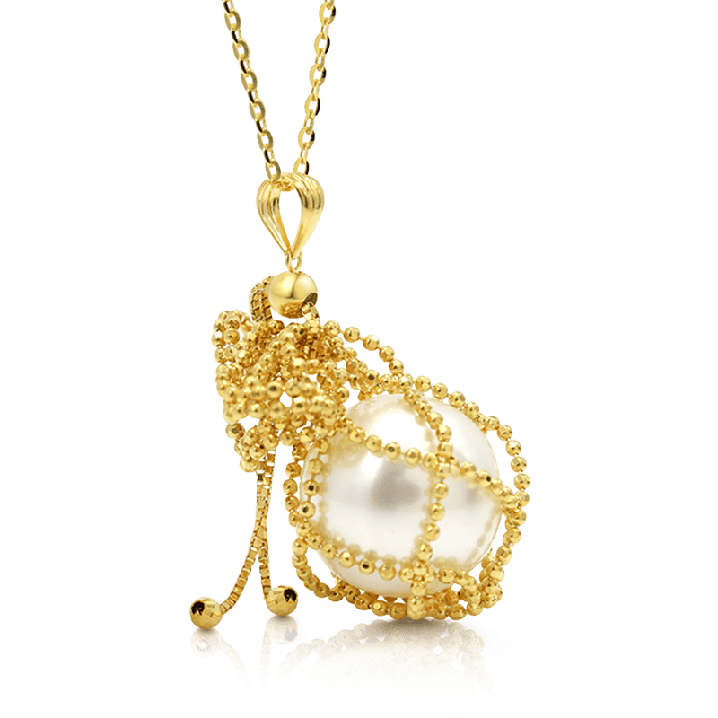Pearl Blessing Bag Necklace