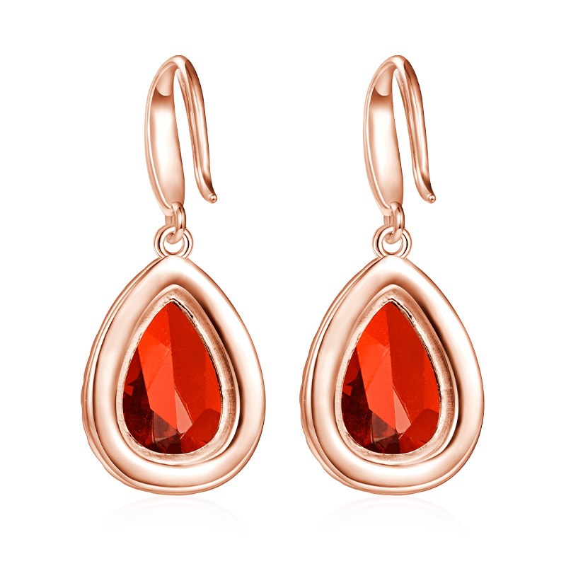 Pear-shape Birthstone Dangle Earrings