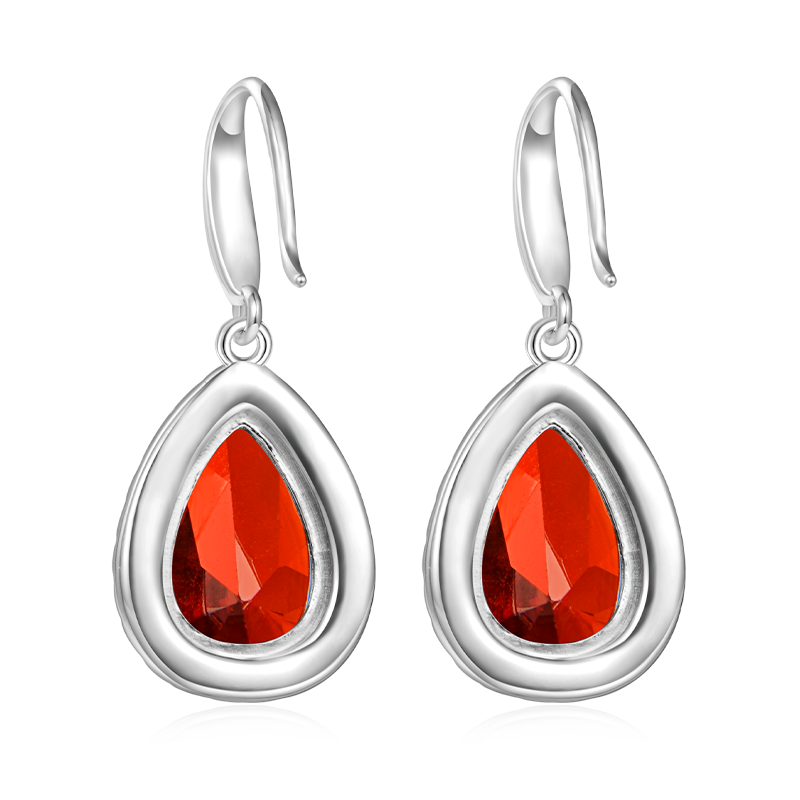 Pear-shape Birthstone Dangle Earrings
