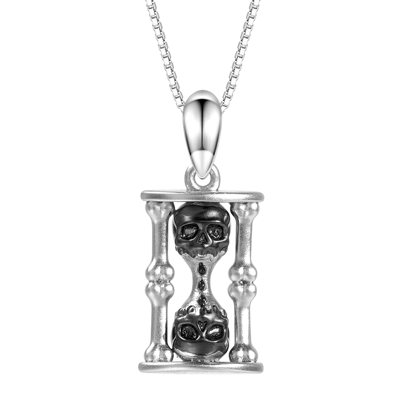 Skull Hourglass Necklace