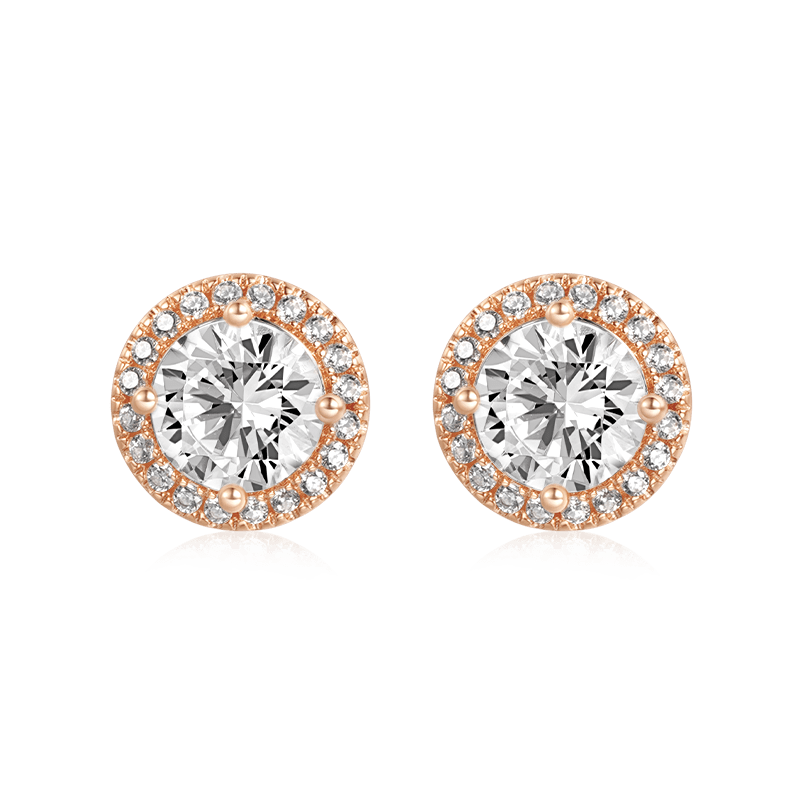 Large Halo Stud Earrings