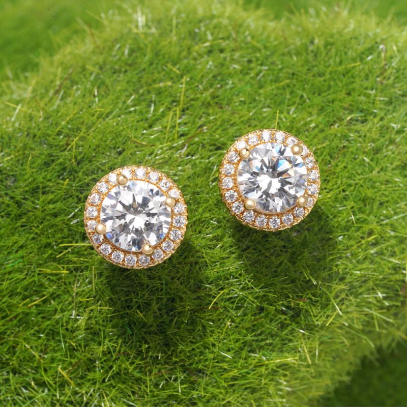 Large Halo Stud Earrings