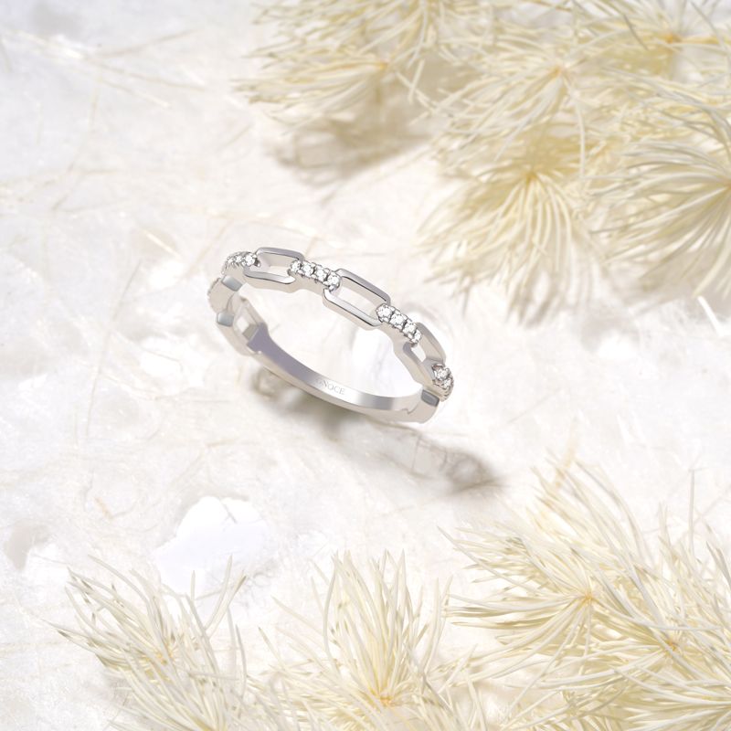 Silver Open Link Ring