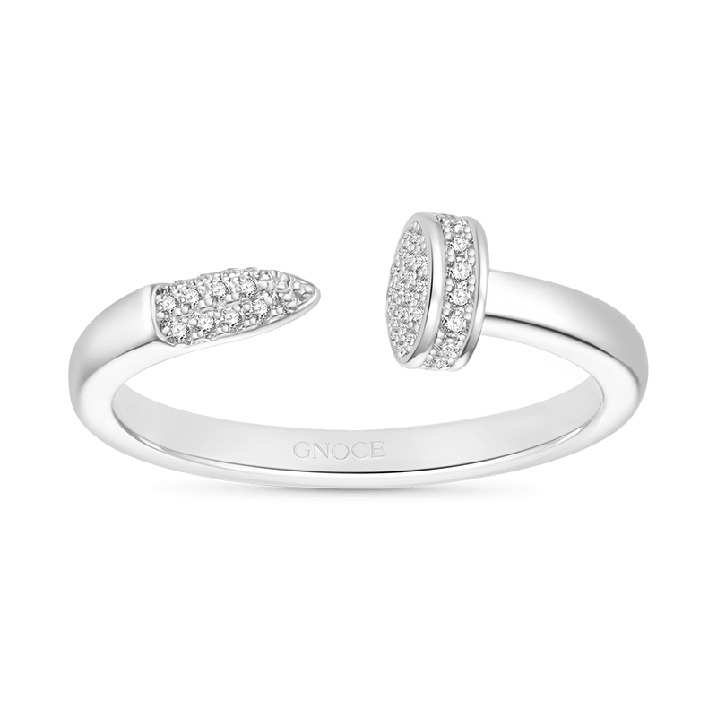 Diamond Nail Cuff Ring