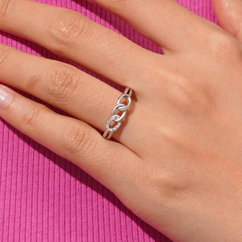Three Open Circle Ring