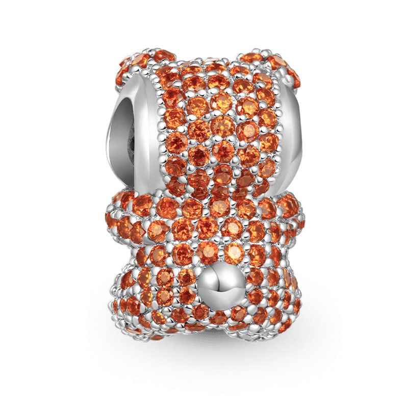 Orange Bear Charm