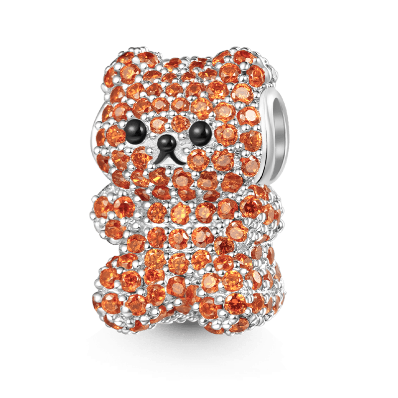 Orange Bear Charm