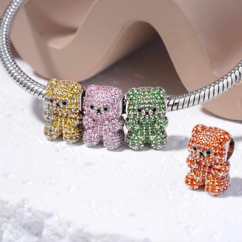 Orange Bear Charm