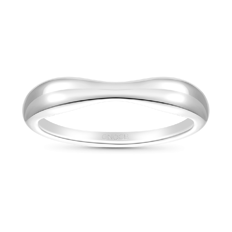 Curved Notched Band Ring