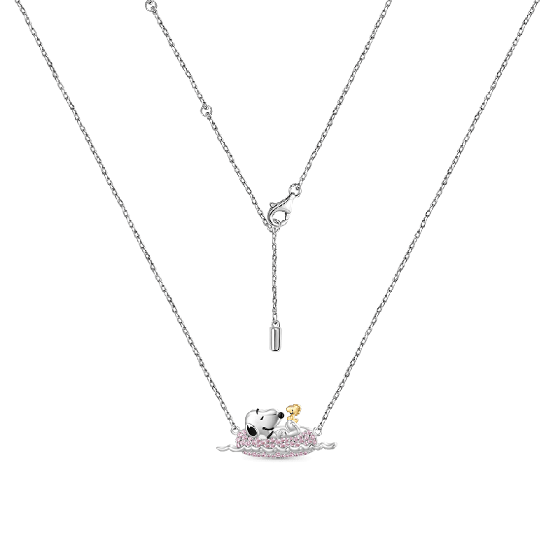 Gnoce Peanuts Snoopy with Woodstock Rafting Necklace Gnoce