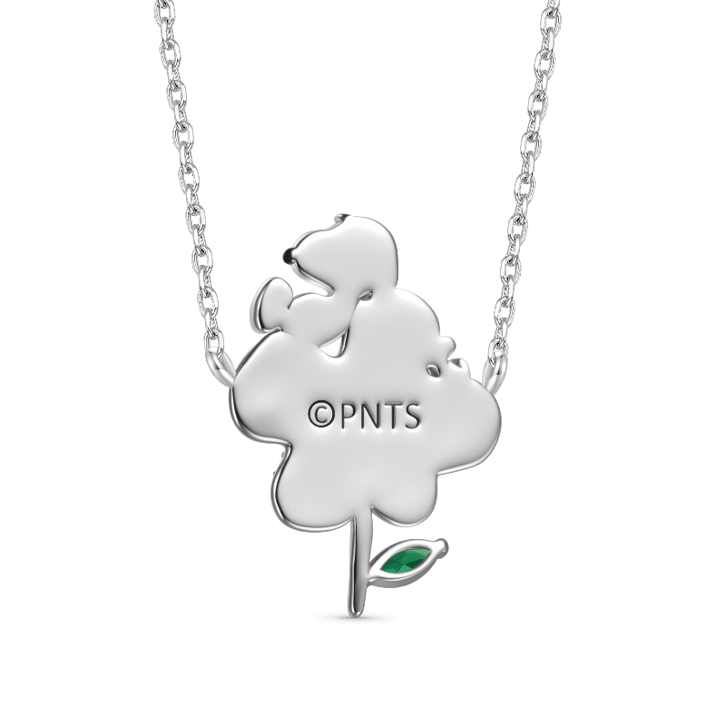Snoopy Flower Diamond Necklace