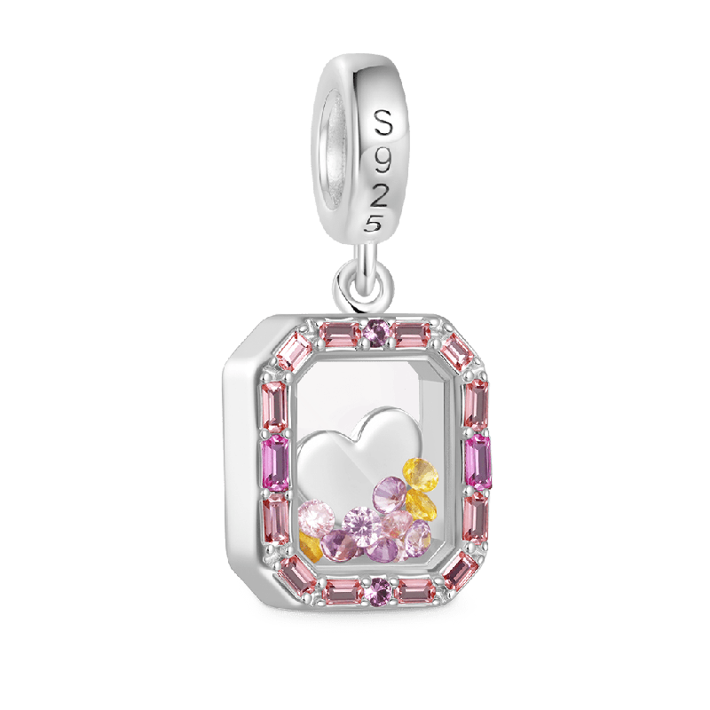 Glass Colored Diamond Pendant