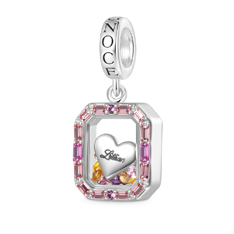 Glass Colored Diamond Pendant