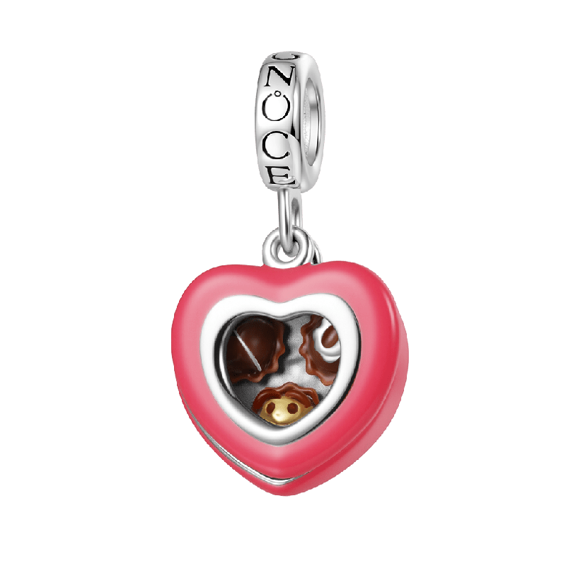 Bee in Chocolate Heart Box Pendant