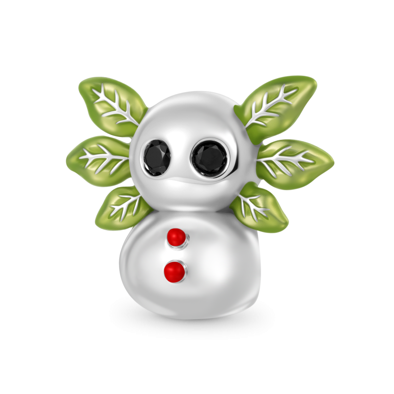 Mexican Axolotl Snowman Charm