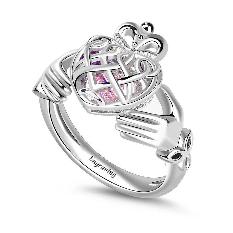 Caged claddagh ring on sale