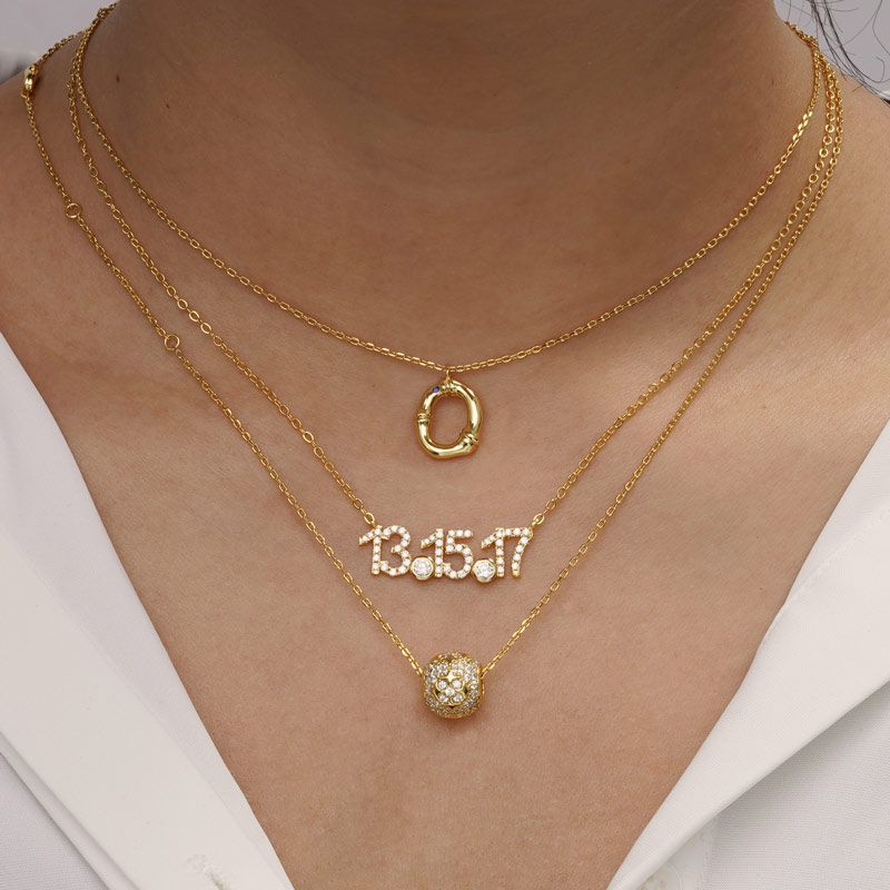 Bamboo Initial O Necklace