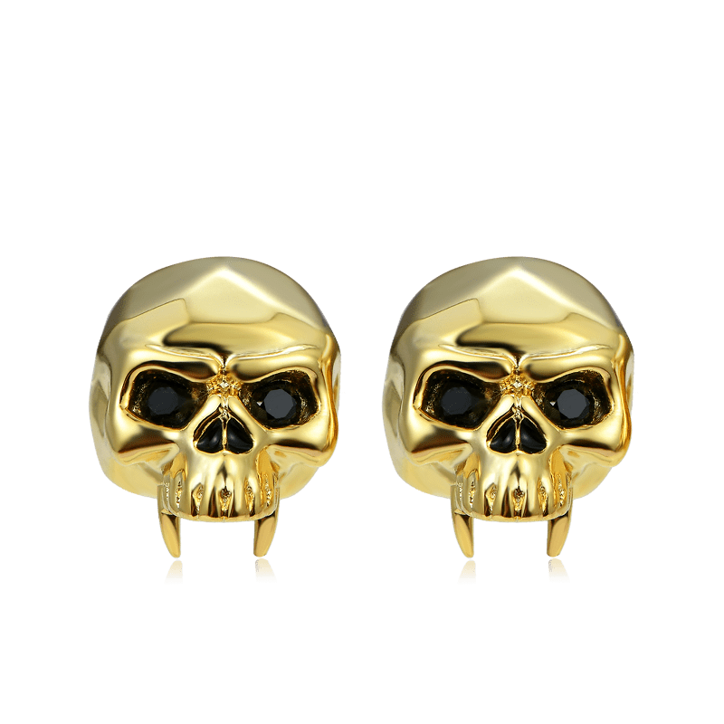 Golden Skull Studs