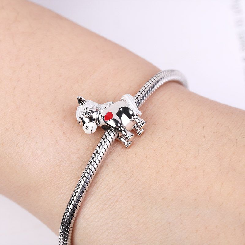 Horse 925 Sterling Silver Charm Bead