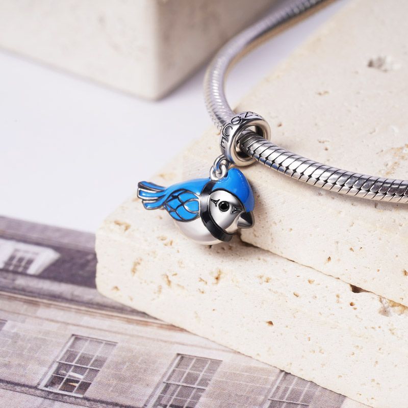 Blue Jay Charm Charms for Bracelets and Necklaces