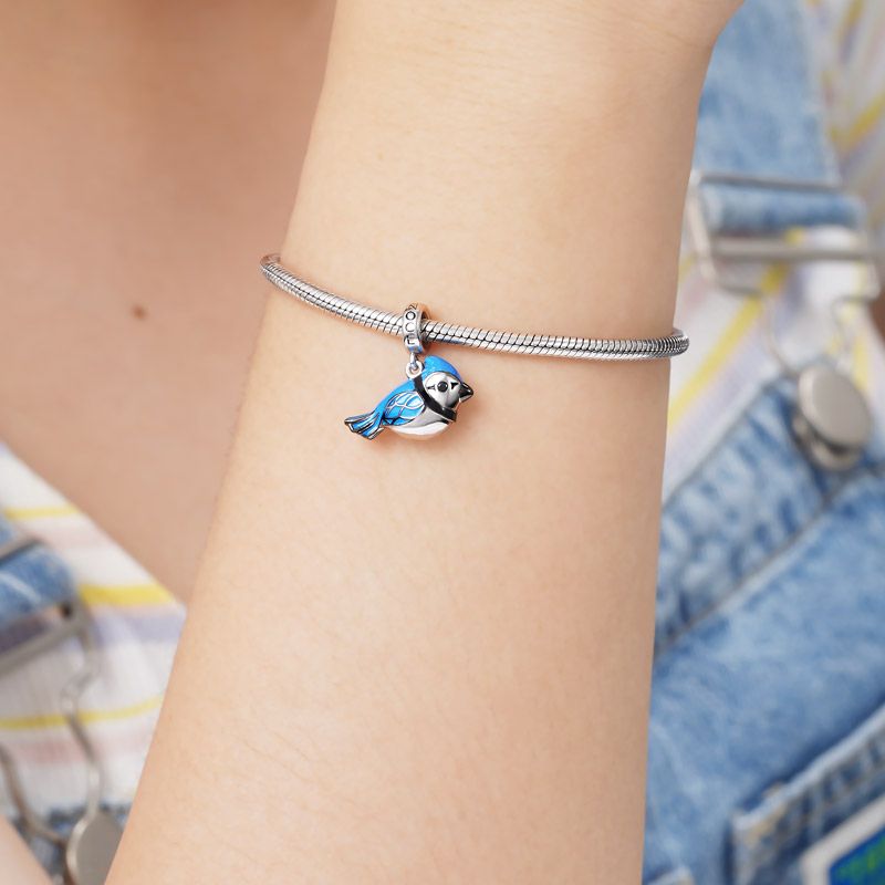 Blue Jay Charm Charms for Bracelets and Necklaces