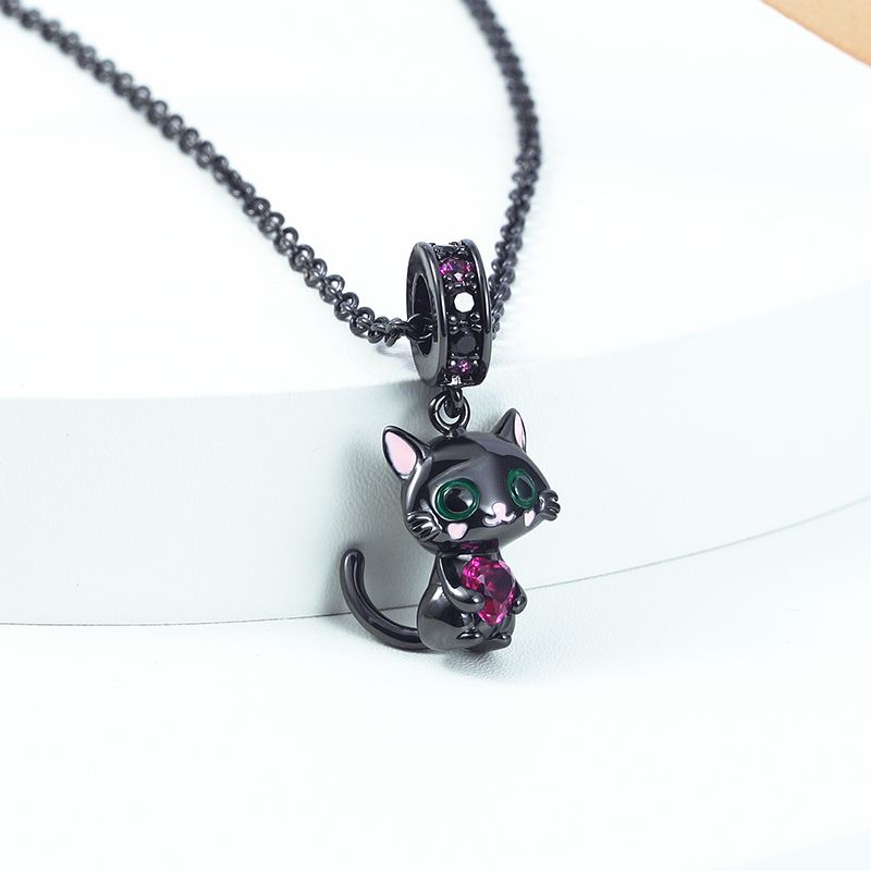 Details about   CUTE KITTEN CAT IN TREE UNISEX KIDS PENDANT BLACK CORD NECKLACE NEW ORGANZA BAG 