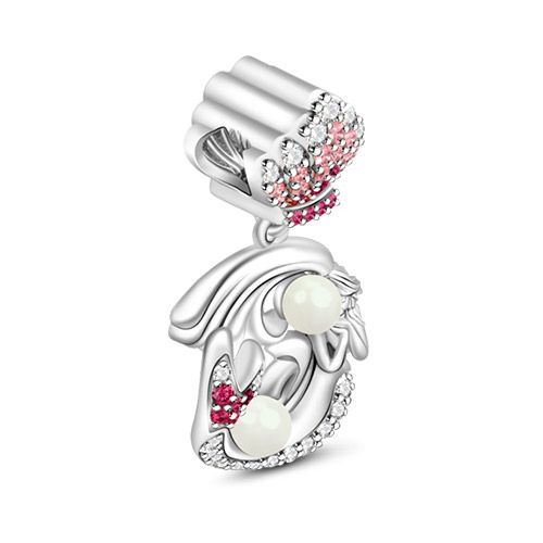 Voroco New 925 Sterling Silver Mermaid's Tear Bracelet Charm For Women Jewelry 