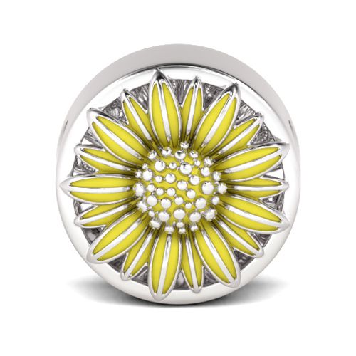 Sterling Silver Yellow Sun Charm