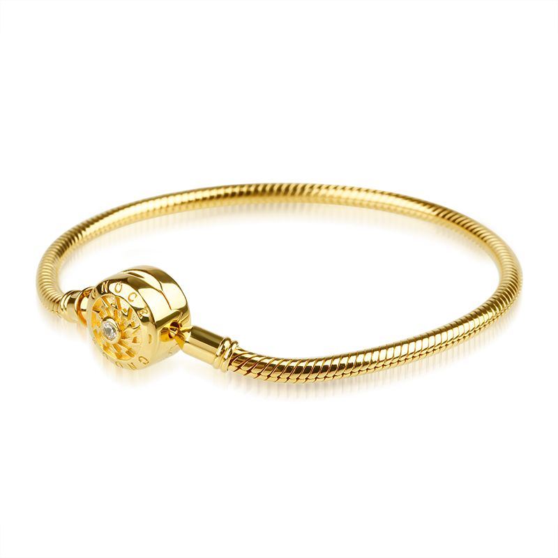 18K Gold Plated Classic 925 Sterling Silver Bracelet