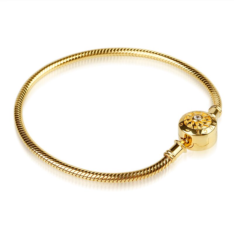 18K Gold Plated Classic 925 Sterling Silver Bracelet