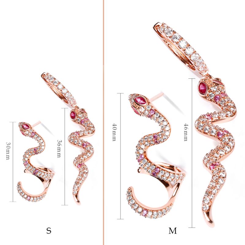 18k Gold Baby Snake Stud Earrings – ERICAMOLINARI