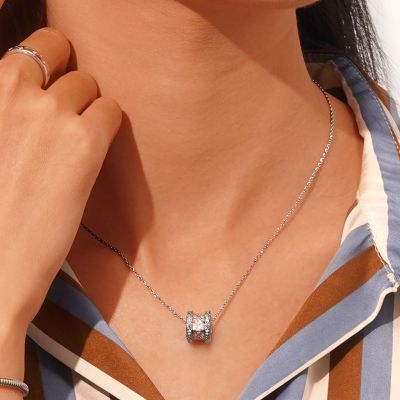 White Gem Pendant Necklace