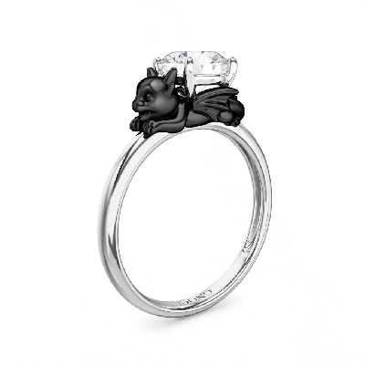 Little Black Dragon Ring